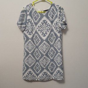 Lulu's Grey Print Sheath Dress Medium